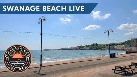 Swanage Beach Live View from Dorset